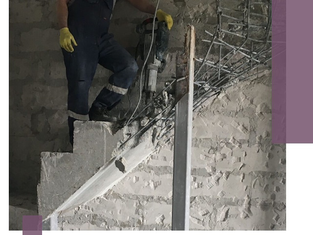 Демонтаж металлических и бетонных лестниц в Качканаре