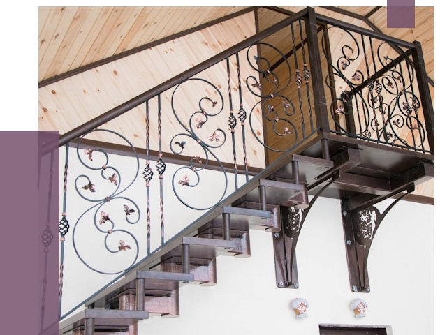 Кованые лестницы в Качканаре от 79973 руб. под ключ