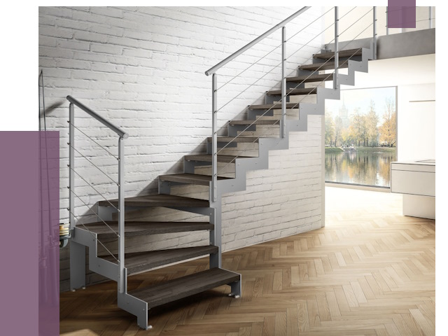 Г-образные лестницы под ключ в Качканаре от 37167 руб. | ПРОЛЁТ-Кчк