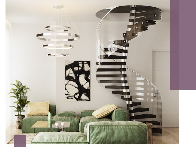 Лестницы для двухуровневой квартиры в Качканаре — изготовление и монтаж