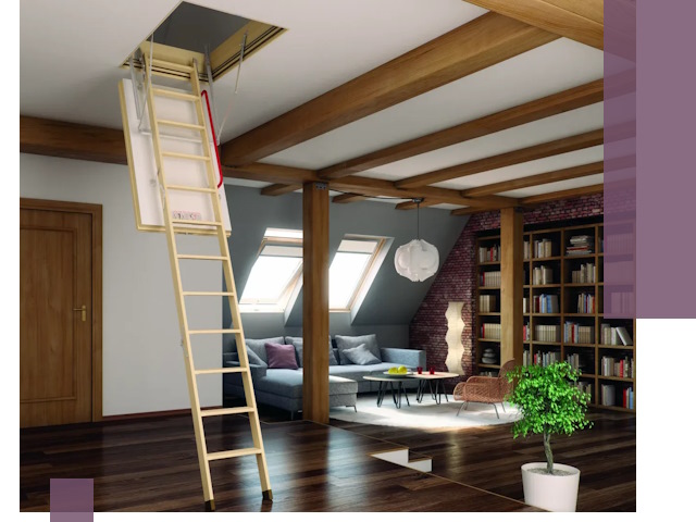 Чердачные лестницы под ключ в Качканаре: изготовление и монтаж