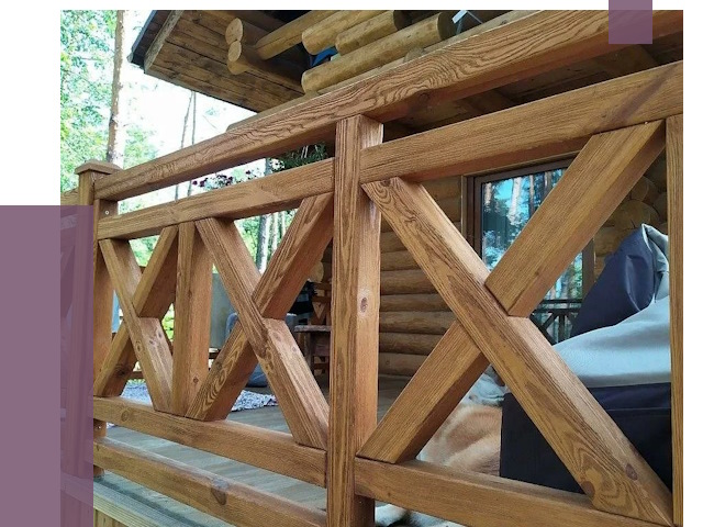 Деревянные перила под ключ в Качканаре от 7690 руб. 