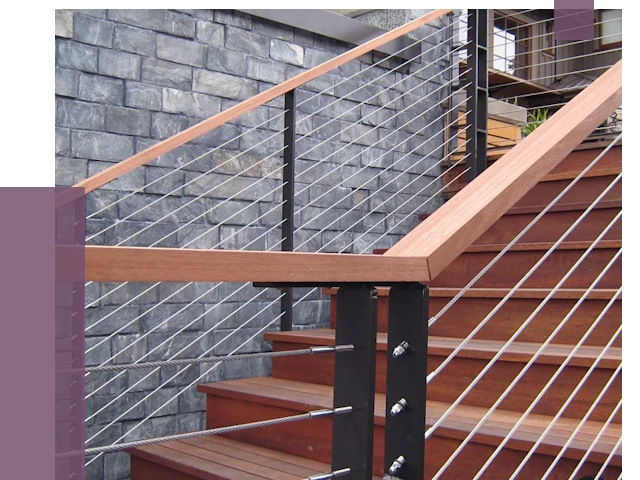 Тросовые перила под ключ в Качканаре от 7792 руб.