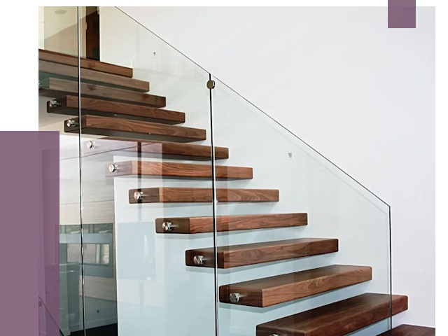 Стеклянные перила для лестницы в Качканаре от 14867 руб.