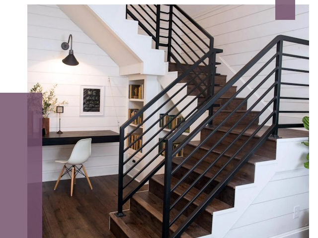 Перила для лестницы в доме в Качканаре от 7433 руб. — ПРОЛЁТ-Кчк