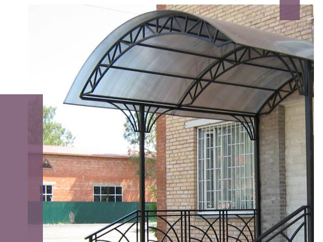 Металлические навесы и козырьки в Качканаре от 12816 руб.