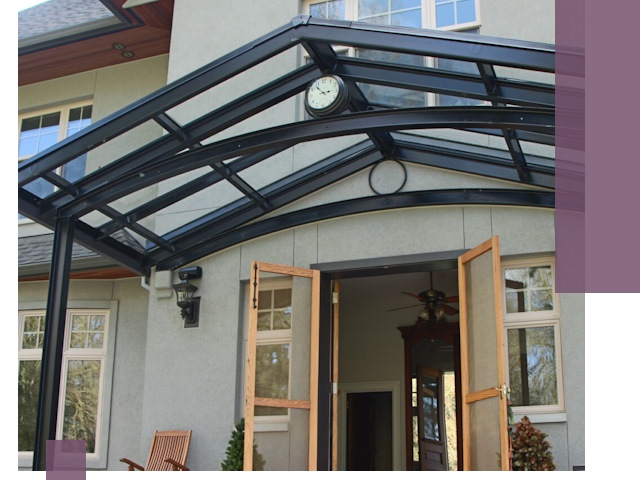 Изготовление и монтаж навесов и козырьков в Качканаре