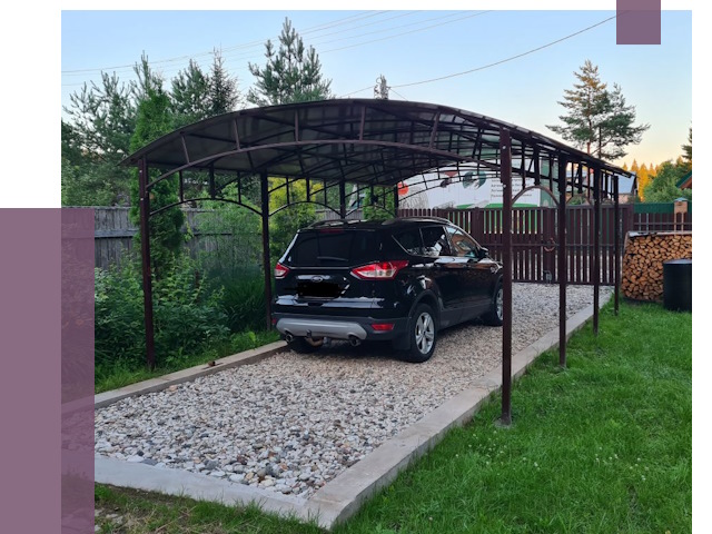 Навесы для автомобиля в Качканаре от 13175 руб.  | ПРОЛЁТ-Кчк