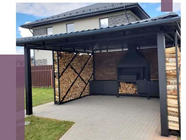 Навесы для барбекю в Качканаре от 12765 руб. под ключ | ПРОЛЁТ-Кчк