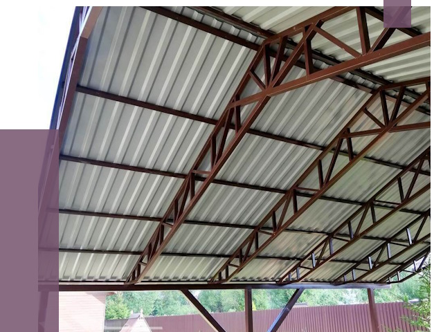 Навесы из профнастила в Качканаре от 7382 руб. | ПРОЛЁТ-Кчк