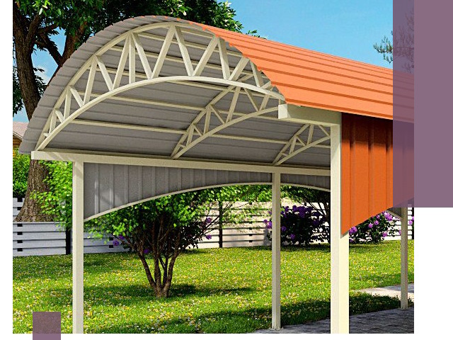 Навесы из профнастила под ключ в Качканаре — установка и монтаж