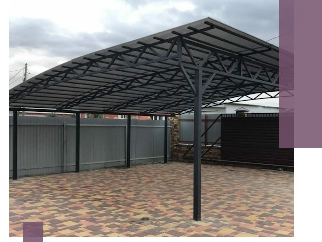 Металлические навесы под ключ в Качканаре — изготовление и монтаж