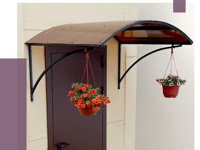 Козырьки над входом в Качканаре от 14867 руб.  | ПРОЛЁТ-Кчк