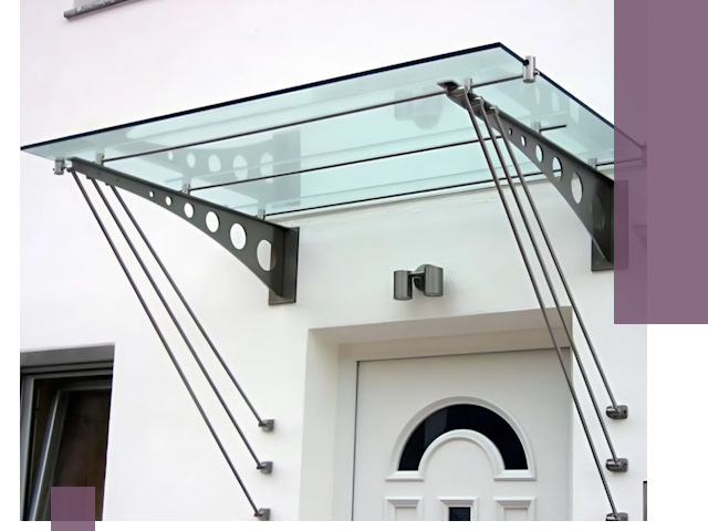 Козырьки над входом под ключ в Качканаре — изготовление и монтаж