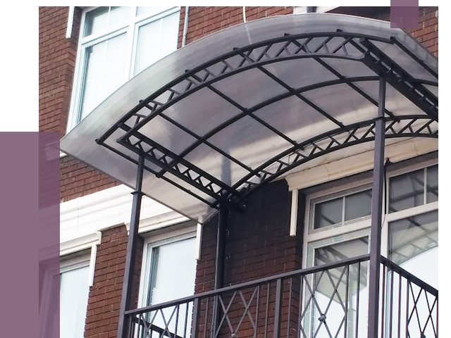 Козырьки над балконом в Качканаре от 8664 руб.  | ПРОЛЁТ-Кчк