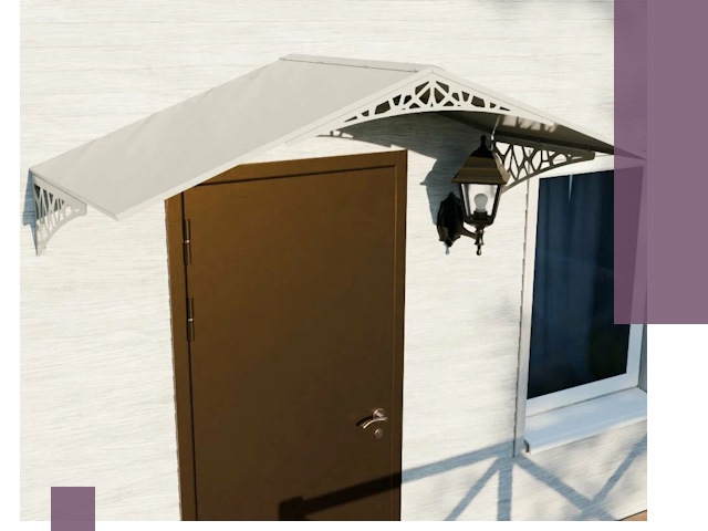 Металлические козырьки на входы и террасы в Качканаре