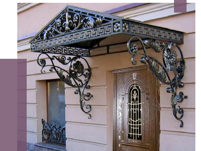 Кованые козырьки в Качканаре под ключ от 12765 руб. — ПРОЛЁТ