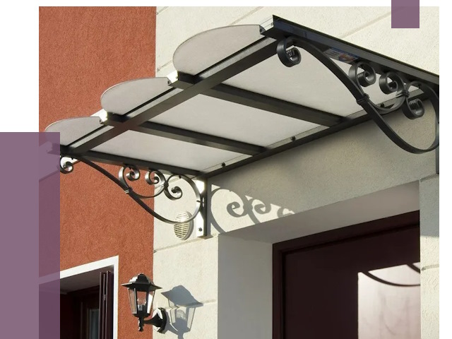 Односкатные козырьки в Качканаре от 8407 руб.  | ПРОЛЁТ-Кчк