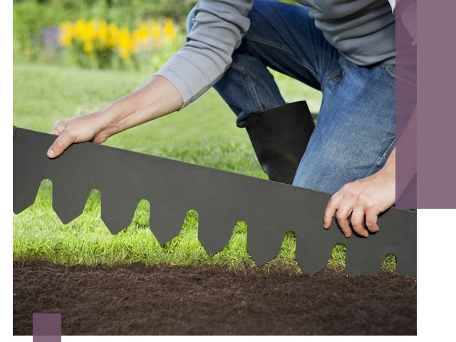 Металлические бордюры для газона в Качканаре — изготовление и монтаж