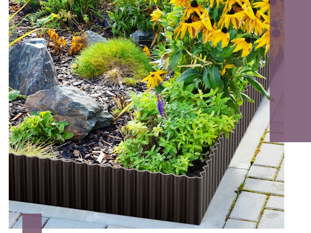 Металлические бордюры для клумб в Качканаре — производство и монтаж