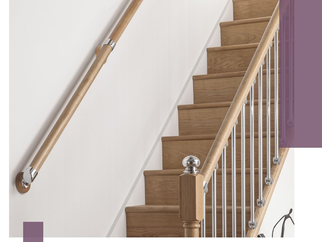 Пристенные поручни из стали и нержавейки под монтаж в Качканаре